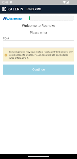 Albertsons Driver Self CheckIn Screen 3