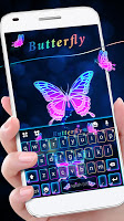 screenshot of Pink Neon Butterfly Theme