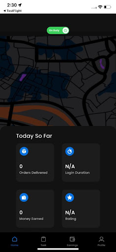 Hurryio Driver Screen 2
