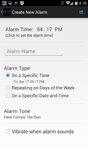 Travel Clock (Secure) Screen 2