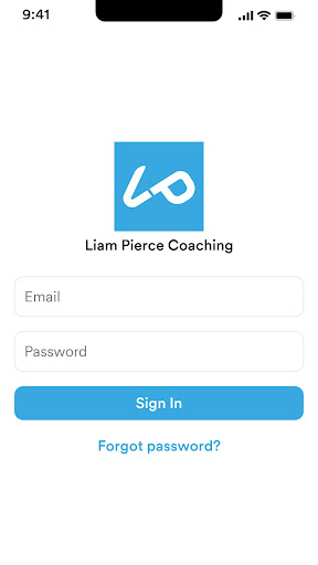 Android application Liam Pierce Coaching screenshort
