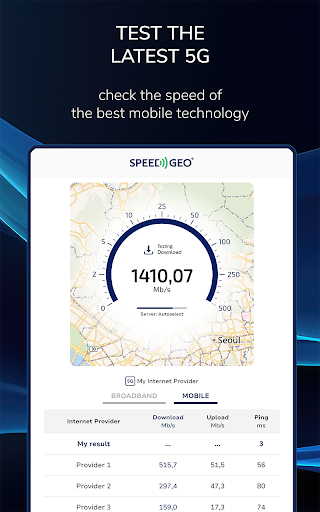 Screenshot of Speed Test by SPEEDGEO