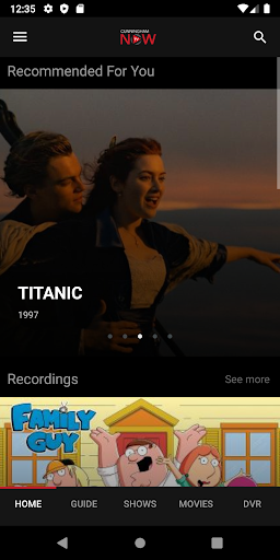 Screenshot of Cunningham TV Now