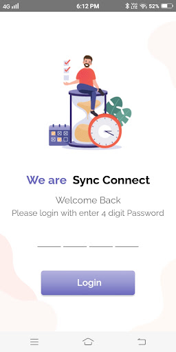 Android application Synchronized Sync Connect screenshort
