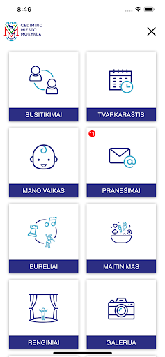 Android application Gedimino miesto mokykla screenshort