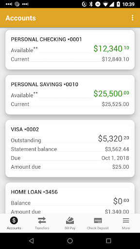 Android application GBB Mobile Banking screenshort