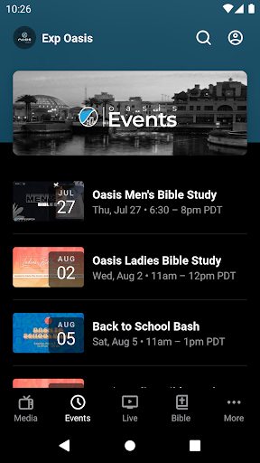 Experience Oasis Screen 2
