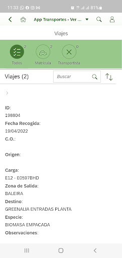 Greenalia Transportistas Screen 2