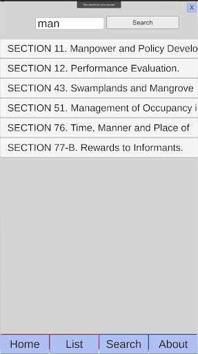 Forestry Code Screen 3