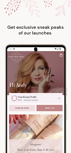 Android application Cent pur Cent screenshort