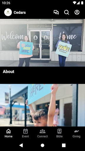 Android application Cedars Church screenshort