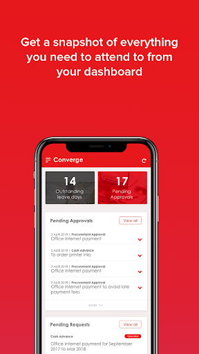 Android application Converge screenshort