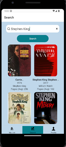 Android application Bookcase screenshort