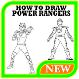 How to draw power rangers Easy icon