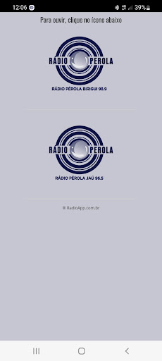 Android application Rádio Pérola FM Birigui/Jaú screenshort