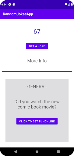 Random Jokes App Screen 2