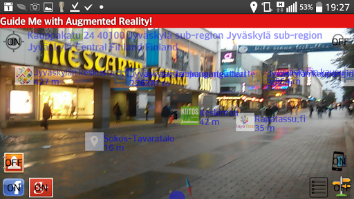 Android application Walking Navigation AR! screenshort
