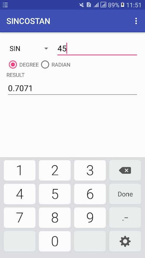 Sin Cos Tan Calculator Screen 3