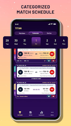 Titan Cricket Live Line - Exch Screen 2