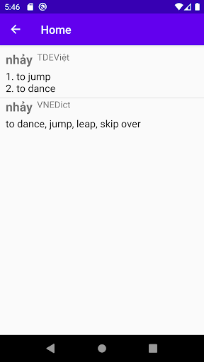 Caukie Vietnamese Dictionary Screen 2