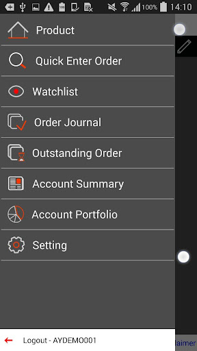 Android application HLeFutures screenshort