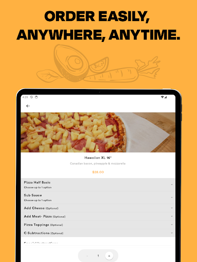 Screenshot of Southpaws Pizza