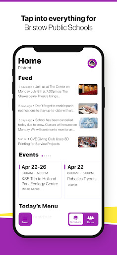 Android application Bristow Public Schools screenshort