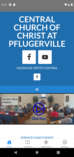 Android application Central Church of Christ TX screenshort