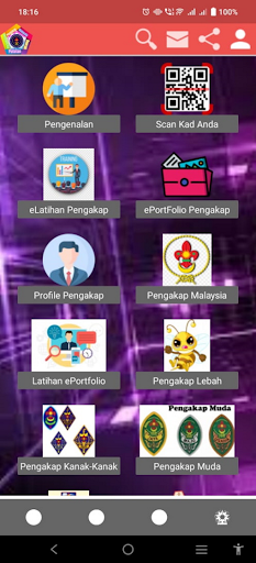 Android application eLatihan Pengakap screenshort