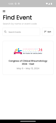 Android application Congress of Clinical Rheum screenshort
