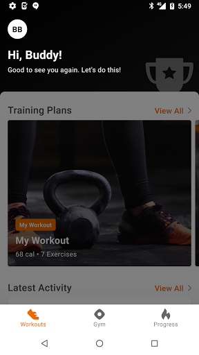 Android application Langefit screenshort