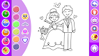 screenshot of Glitter Wedding Coloring Pages