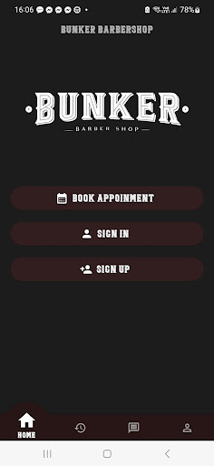 Android application Bunker Barbershop screenshort