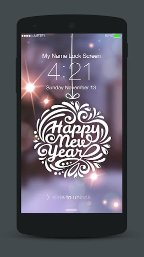NewYear Neon 2022 Lock Screen Screen 3