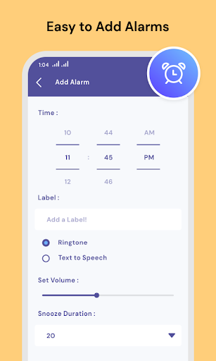 Android application Wake Up Alarm Clock screenshort