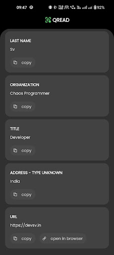 QRead Screen 3