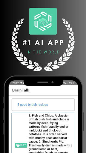 Android application BrainTalk AI screenshort