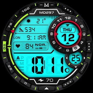 MD297 Digital watch face Screenshot