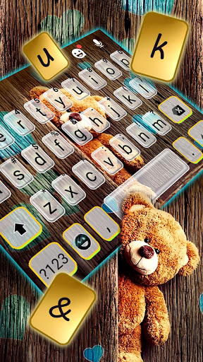 Childhood Brown Teddy Keyboard Screen 2