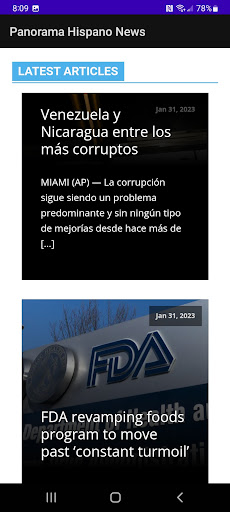 Panorama Hispano News Screen 2
