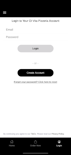 Android application Oi Vita Pizzeria screenshort