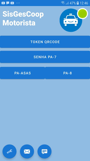 Android application Sisgescoop motorista screenshort
