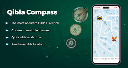 Android application Qibla Compass: Qibla Direction screenshort