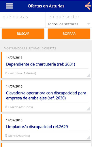 Servicio Empleo de Asturias Screen 2