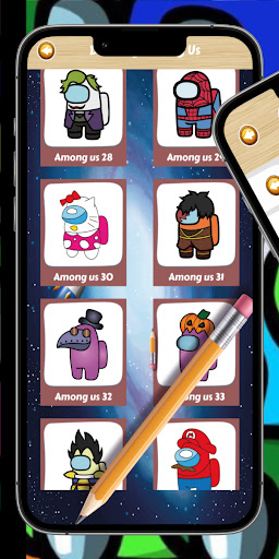 Android application How to draw Among Us screenshort