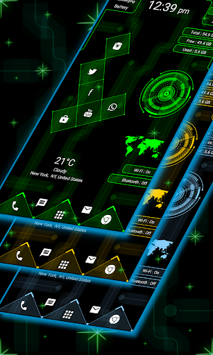 Android application Hi-tech Square Launcher screenshort