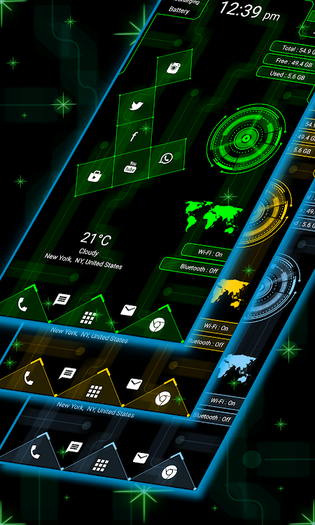 Hi-tech Square Launcher - 14.0 - (Android)