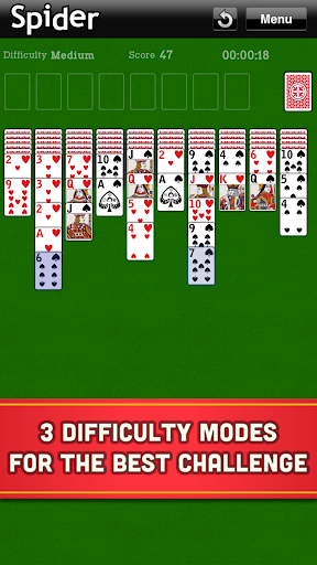 Spider Solitaire Screen 3