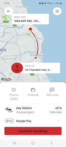 Nearby City Taxis Screen 3