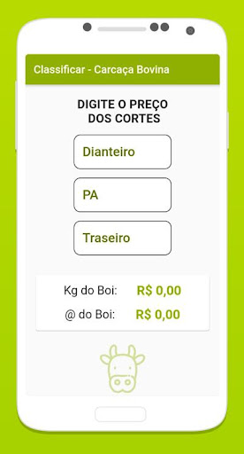 Android application Classificar - Carcaça Bovina screenshort